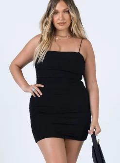 Princess Polly Holloway Wishes Mini Dress  Black Flash Sale