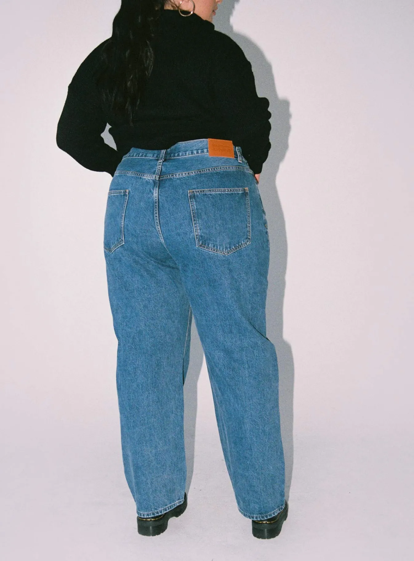 Princess Polly Holly Asymmetric Straight Leg Jeancurve Denim Fashion