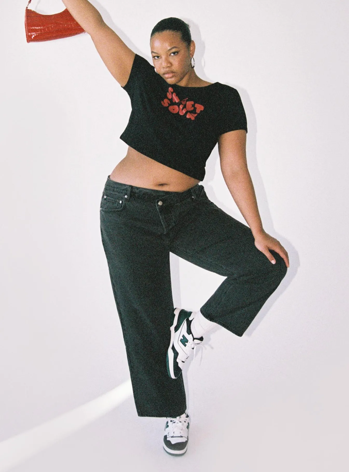 Princess Polly Holly Asymmetric Straight Leg Jeandenim Curve Black Online