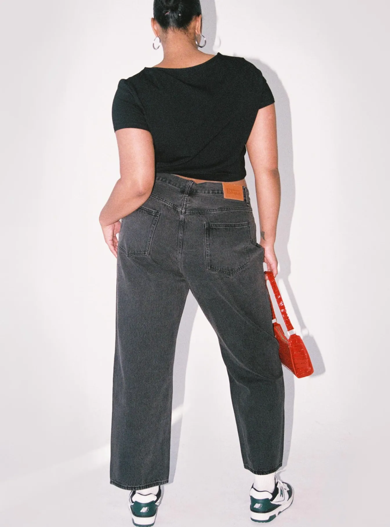 Princess Polly Holly Asymmetric Straight Leg Jeandenim Curve Black Online