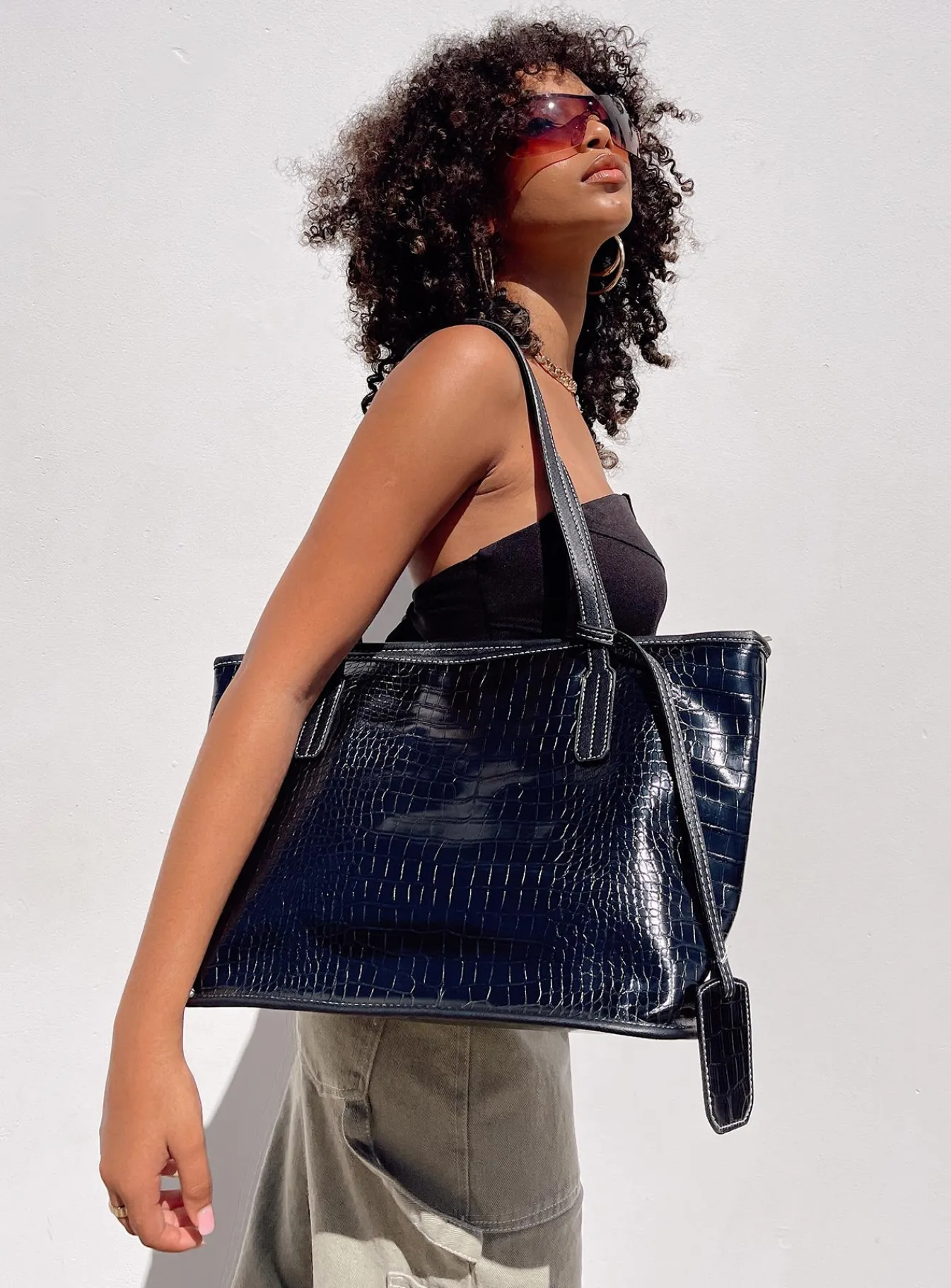 Princess Polly Holst Pu Tote Black Outlet