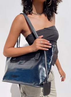 Princess Polly Holst Pu Tote  Black Outlet