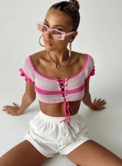 Princess Polly Honeydew Top  Pink Online
