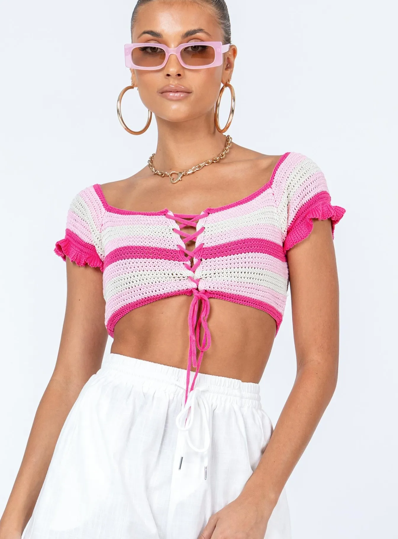 Princess Polly Honeydew Top Pink Online