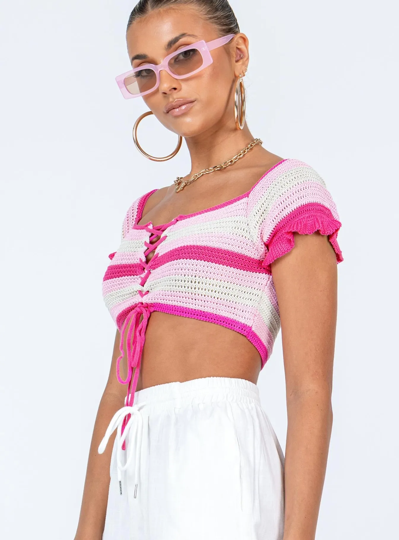 Princess Polly Honeydew Top Pink Online