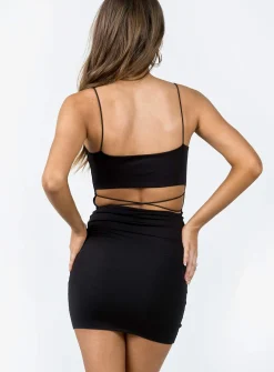 Princess Polly Honour Mini Dress Black Sale