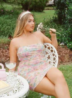 Princess Polly Hopeless Romantic Mesh Ruched Mini Dress Multi Best