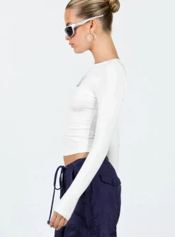 Princess Polly Horror Night Long Sleeve Top White Discount
