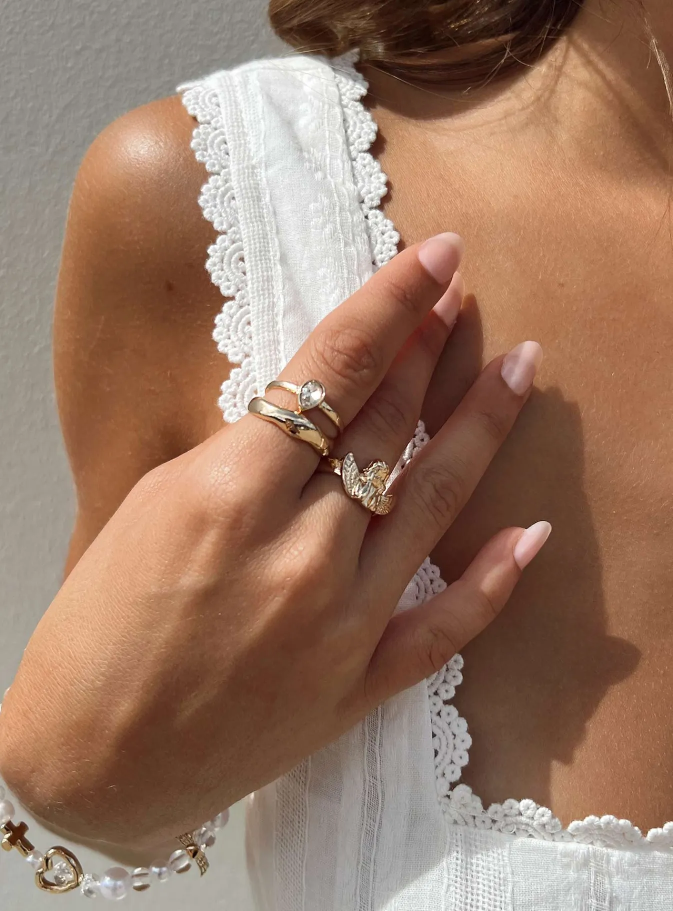 Princess Polly Hosanna Ring Pack Gold Cheap
