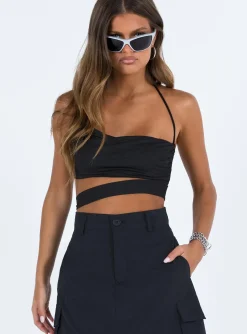 Princess Polly Howerton Top  Black Hot