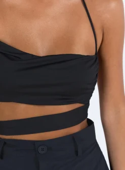 Princess Polly Howerton Top  Black Hot