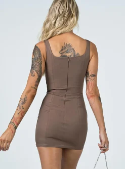 Princess Polly Hudson Mini Dress Brown Online