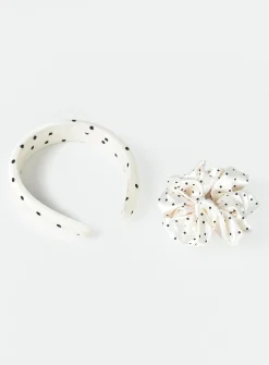 Princess Polly Hughes Scrunchie &Amp; Headband  Cream New