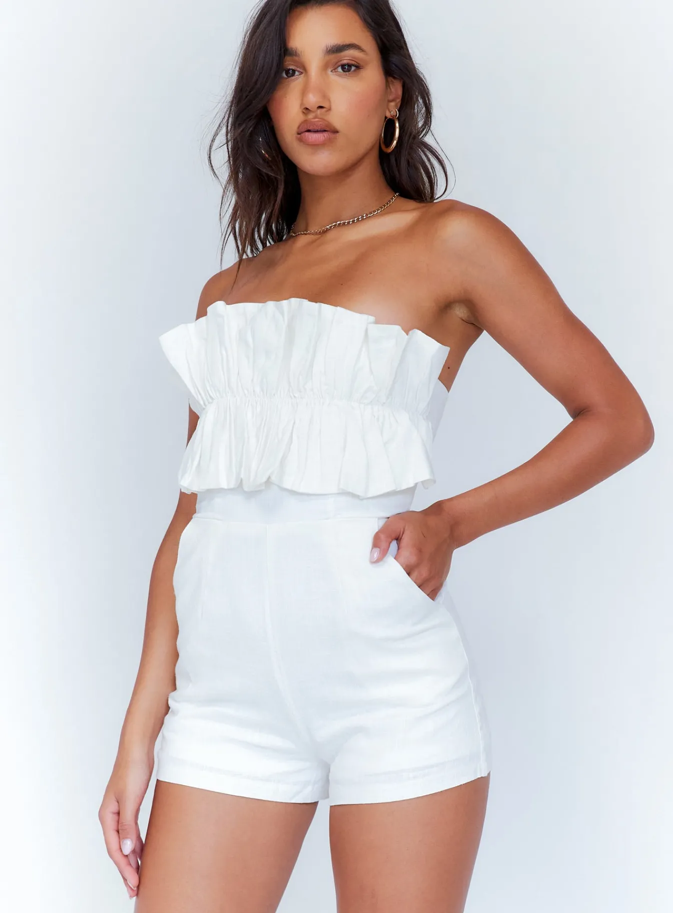 Princess Polly Hunter Mae Romper White Discount