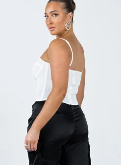 Princess Polly Hunter Mesh Corset Ivory Cheap