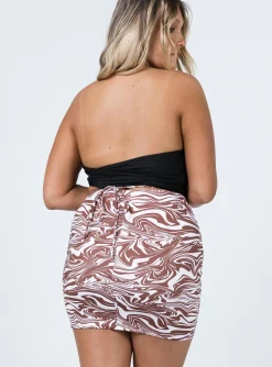 Princess Polly Hunter Mini Skirt Zebra Brown Fashion