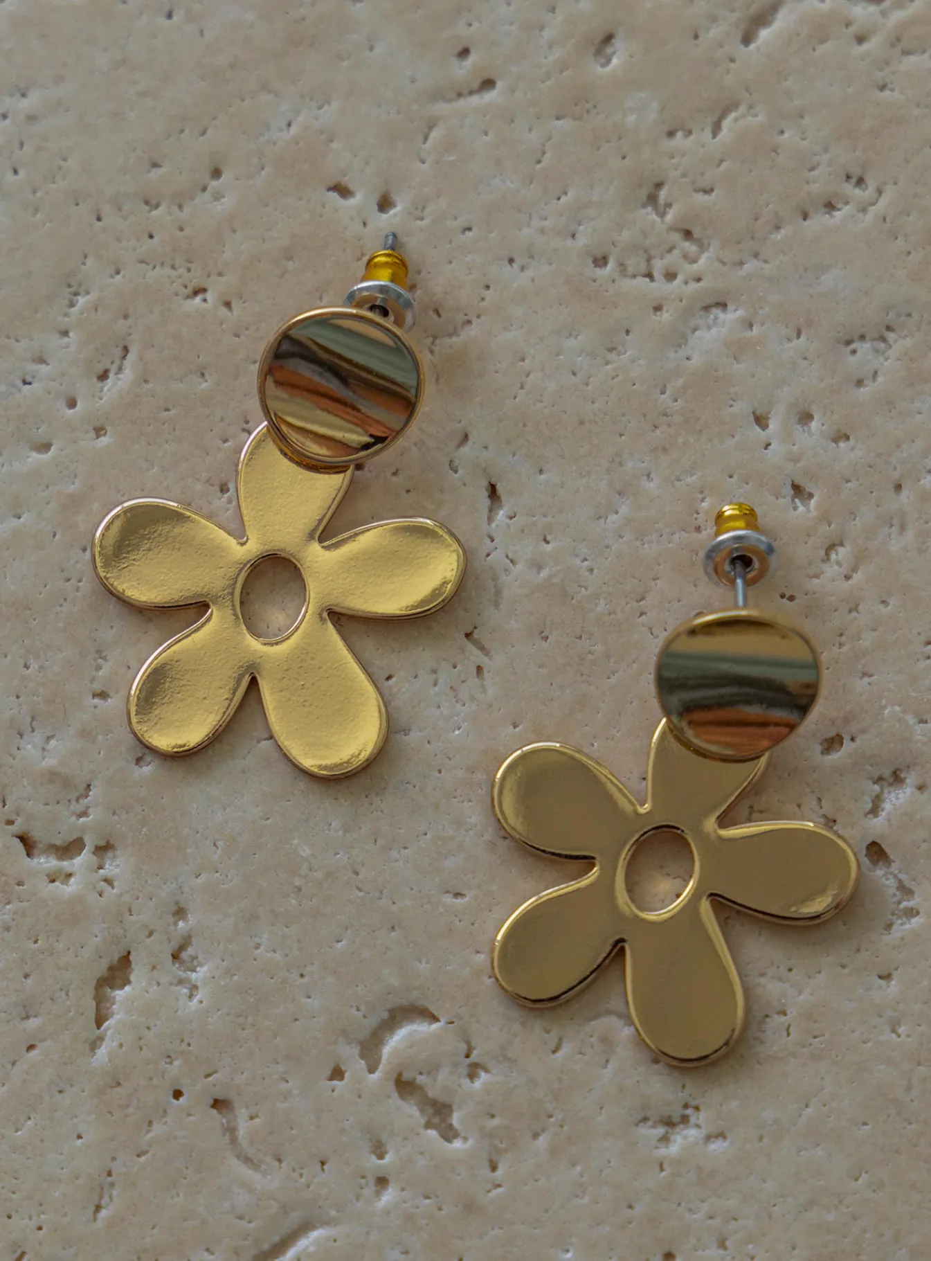 Princess Polly Huston Flower Earrings Gold Best