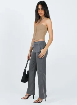 Princess Polly Hutchinson Pants Grey Fashion