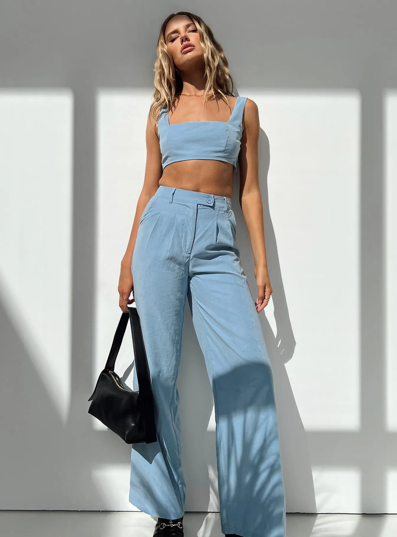 Princess Polly Huxley Set Dusty Blue Hot