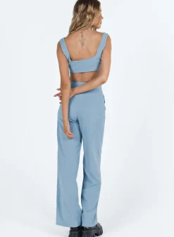 Princess Polly Huxley Set Dusty Blue Hot