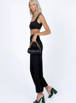Princess Polly Huxley Set  Satin Black Cheap