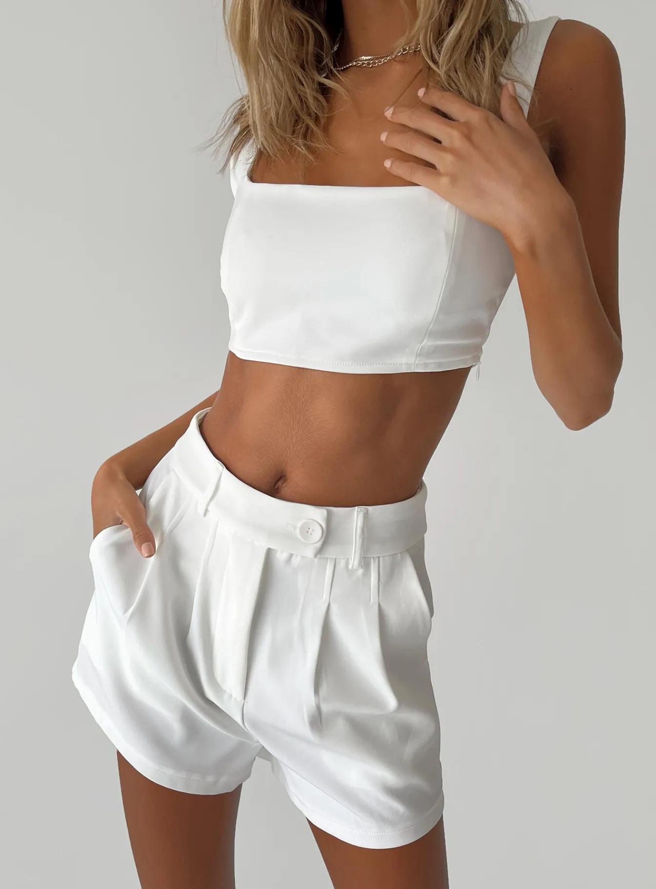 Princess Polly Huxley Short Set White Shop