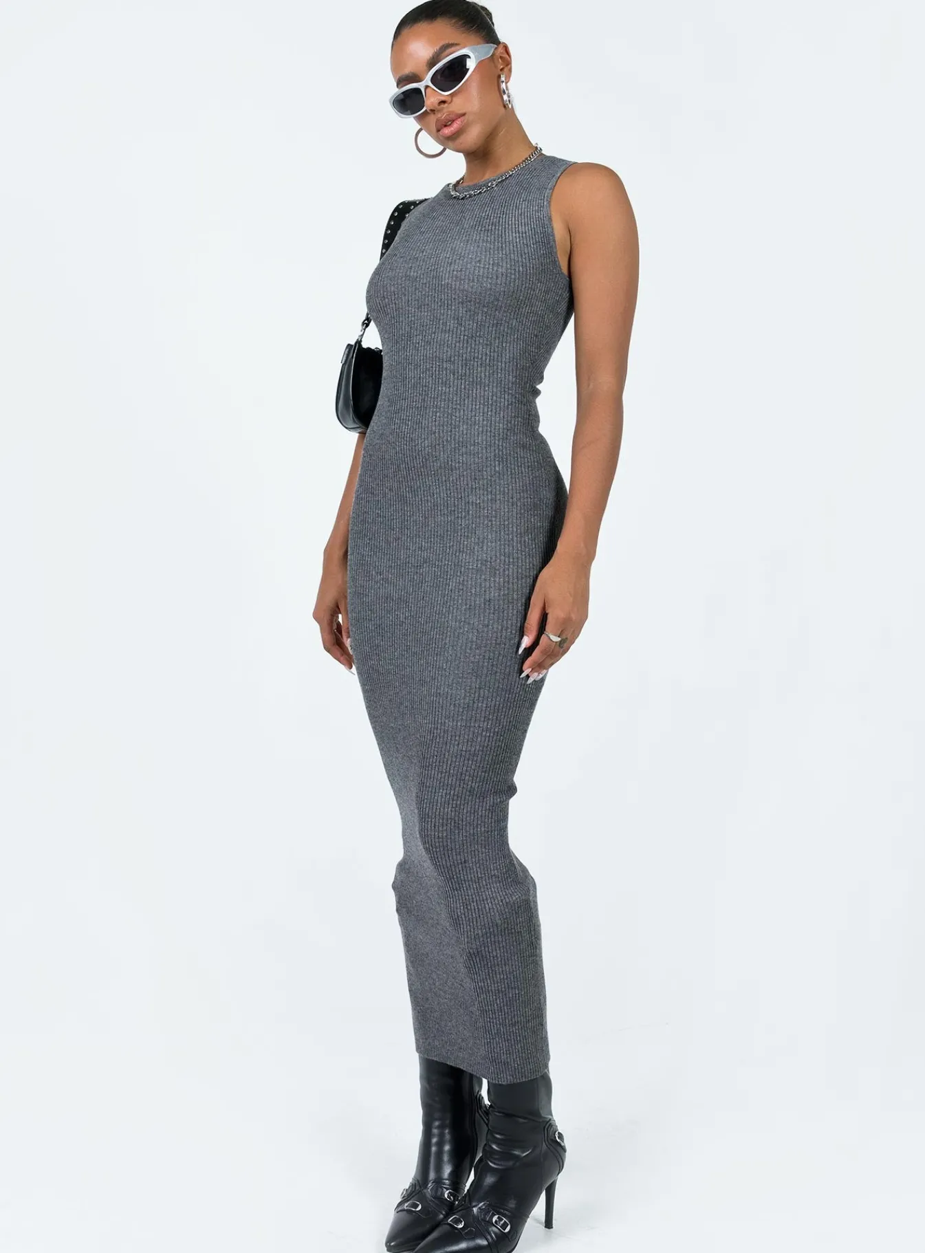 Princess Polly Hyda Midi Dress Slate Discount