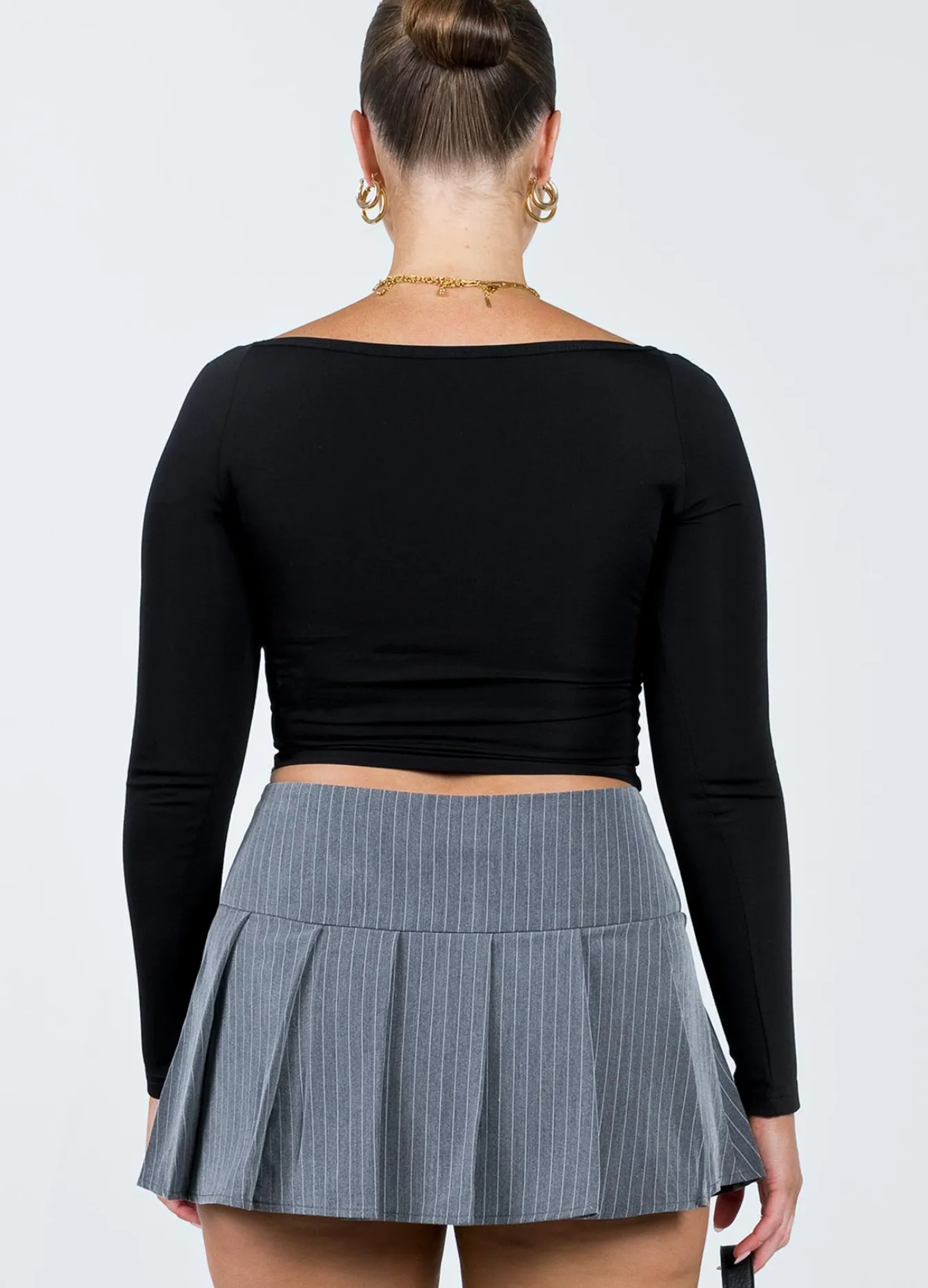 Princess Polly Hyden Long Sleeve Top Black Shop