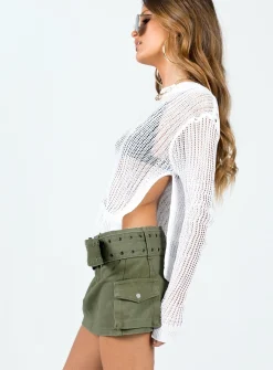 Princess Polly Iconic Cargo Mini Skirt Khaki   Green Hot