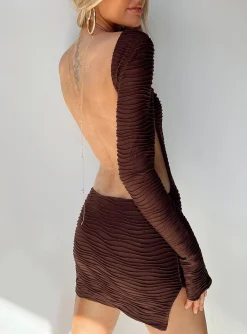 Princess Polly Ignite Mini Dress  Brown Outlet