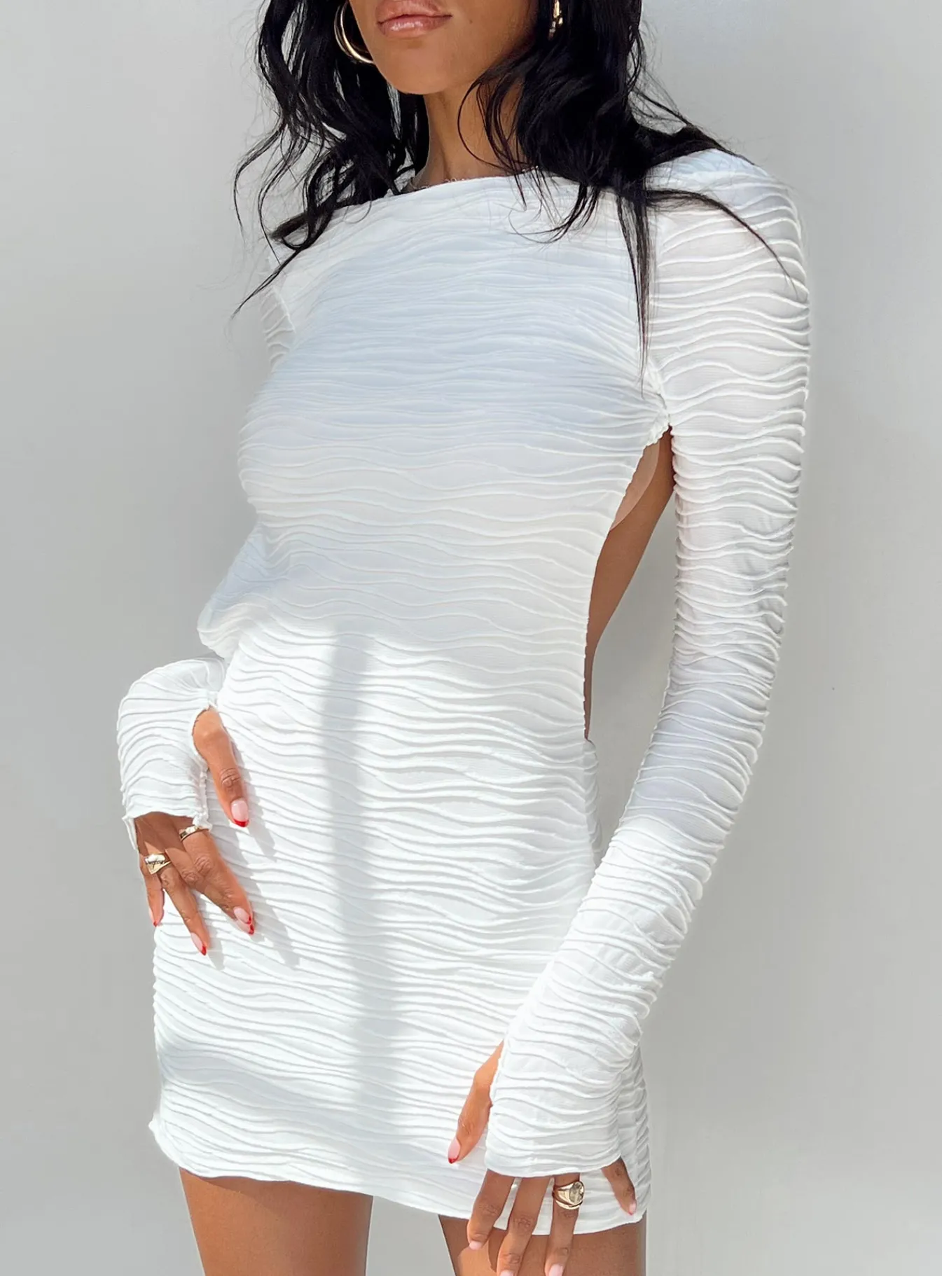 Princess Polly Ignite Mini Dress White Flash Sale