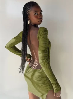 Princess Polly Ignite Mini Dress  Green Best Sale