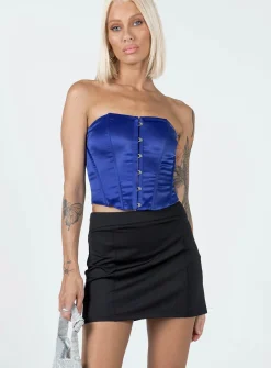 Princess Polly Ilina Mid Rise Mini Skirt Black Sale