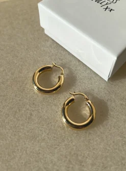 Princess Polly I'M Every Woman Hoopplated Earrings   Gold Clearance