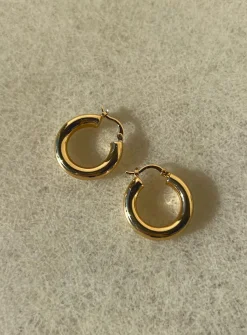 Princess Polly I'M Every Woman Hoopplated Earrings   Gold Clearance