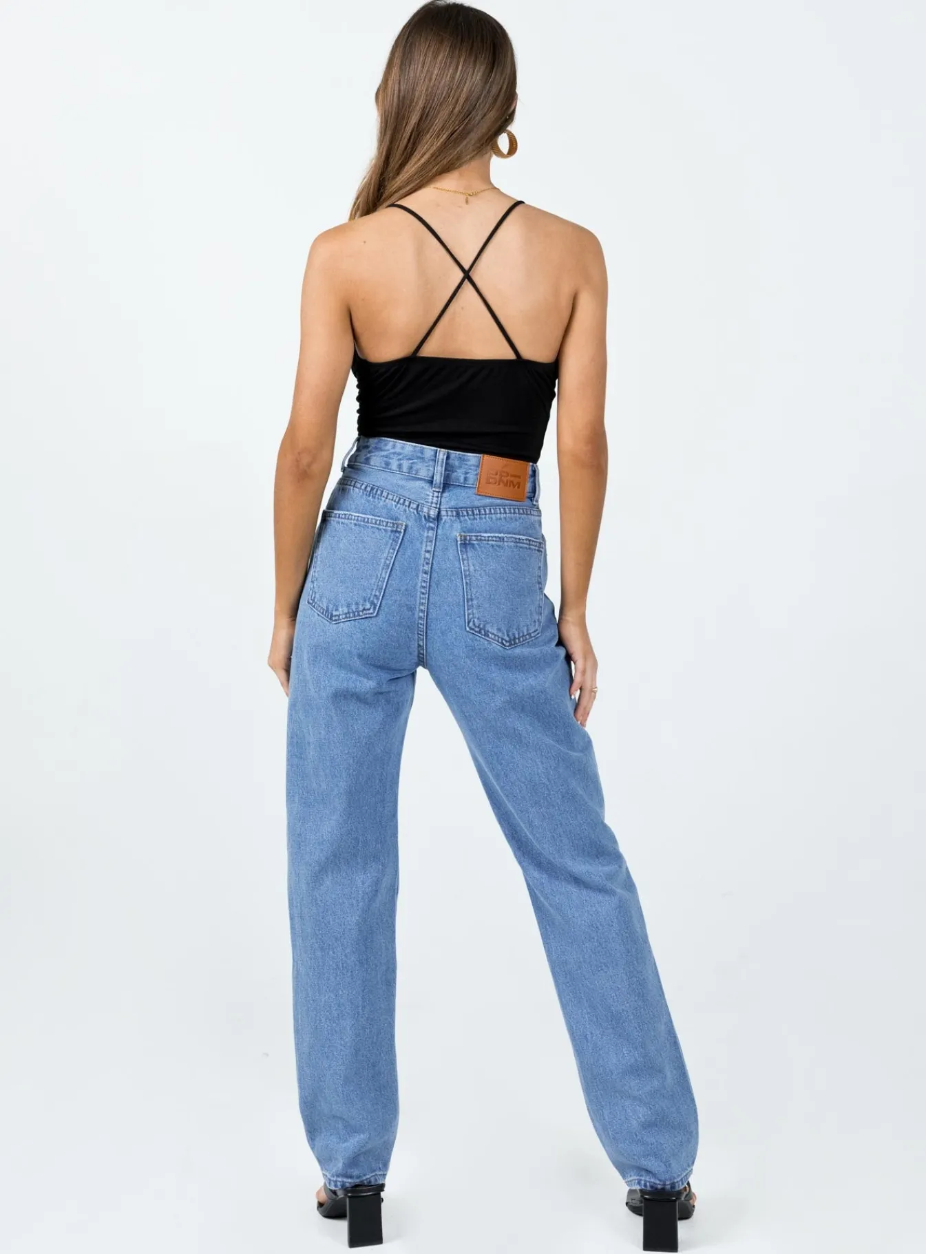 Princess Polly I'M Fine Mom Jeans Mid Wash Denim Store