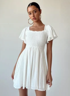 Princess Polly Imagine Mini Dress  White Flash Sale