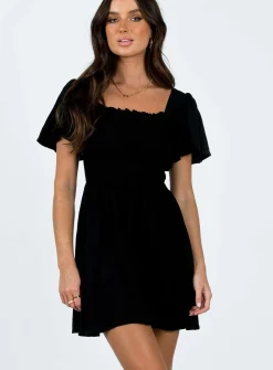 Princess Polly Imagine Mini Dress  Black Cheap