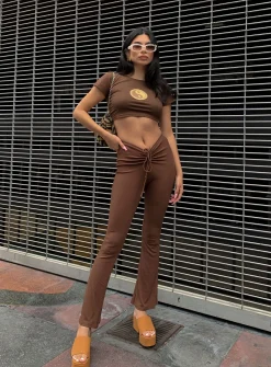 Princess Polly Imogen Pants Brown Discount