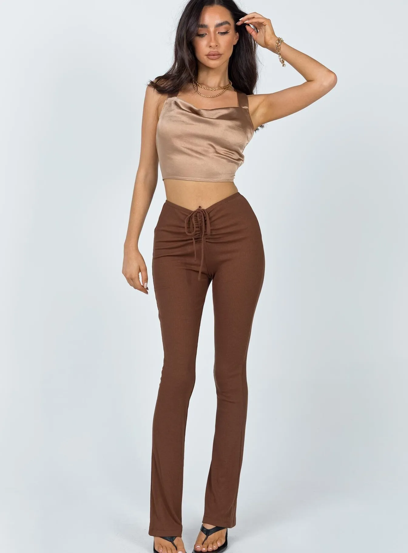 Princess Polly Imogen Pants Brown Discount