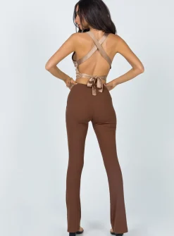 Princess Polly Imogen Pants Brown Discount
