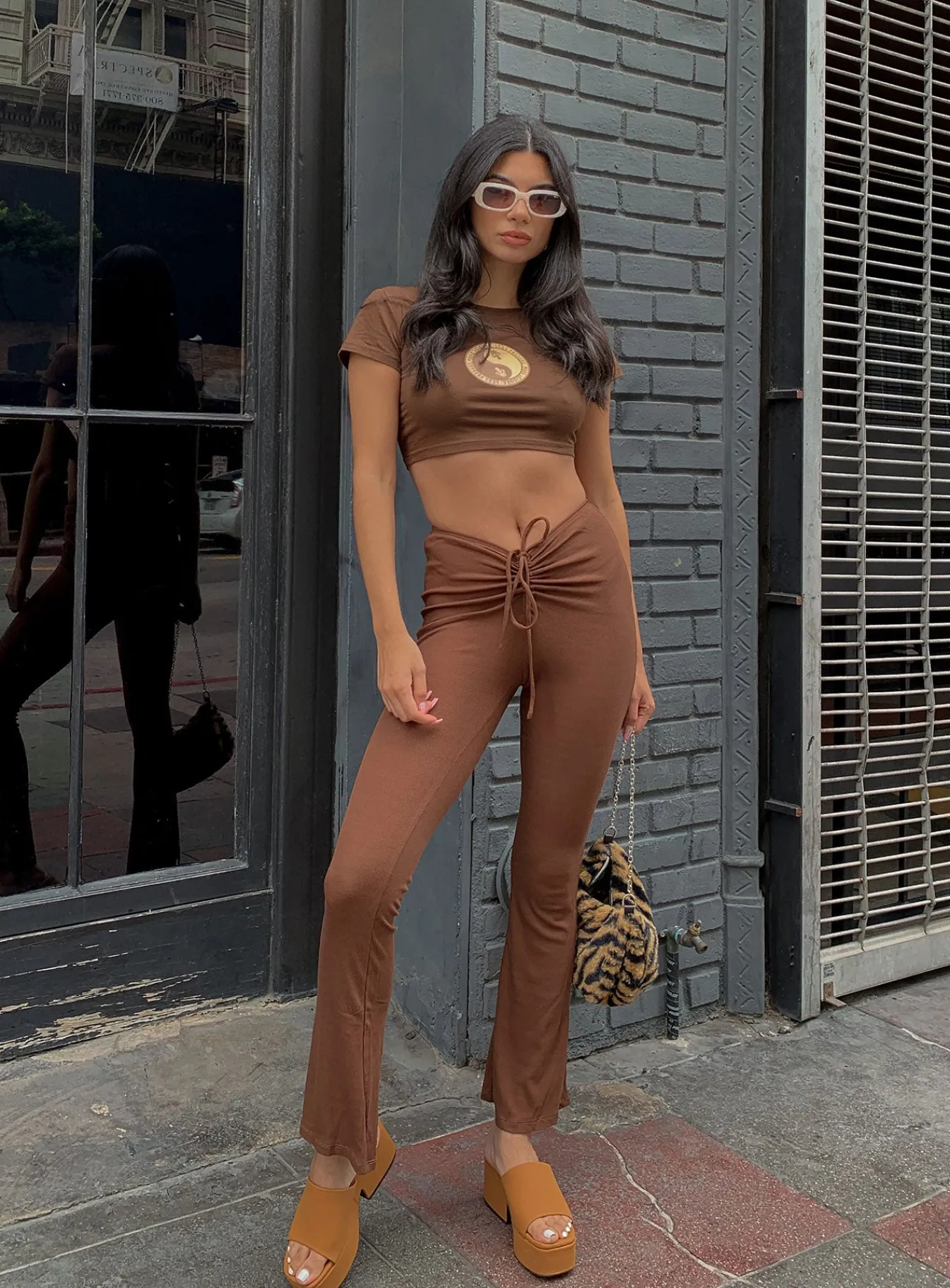 Princess Polly Imogen Pants Brown Discount