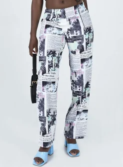 Princess Polly In My Element Mid Rise Pants White Best Sale