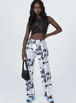 Princess Polly In My Element Mid Rise Pants White Best Sale