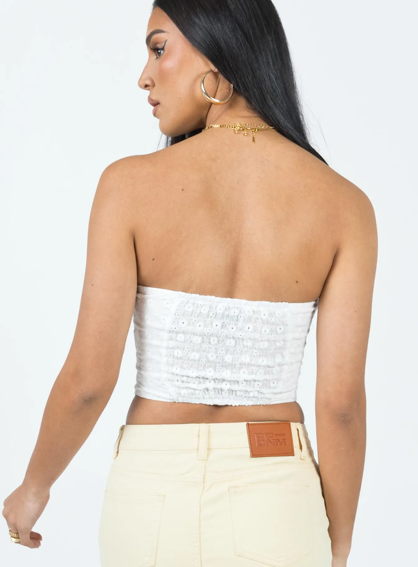 Princess Polly In The Moment Strapless Topbroderie White Fashion
