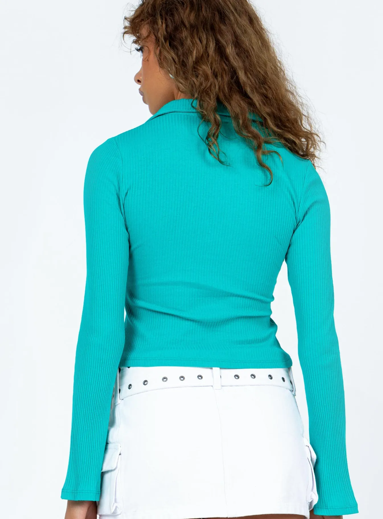 Princess Polly Inari Long Sleeve Top Green Flash Sale