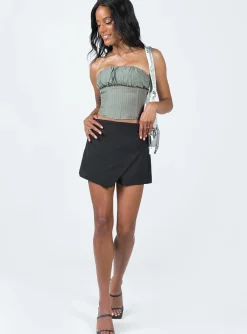 Princess Polly Indianna Cross Over Skort Black Hot