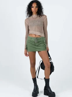 Princess Polly Indianna Sweater  Beige Outlet