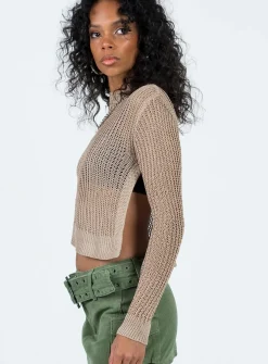Princess Polly Indianna Sweater Beige Outlet