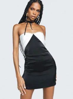 Princess Polly Irena Strapless Mini Dress Black / White Store